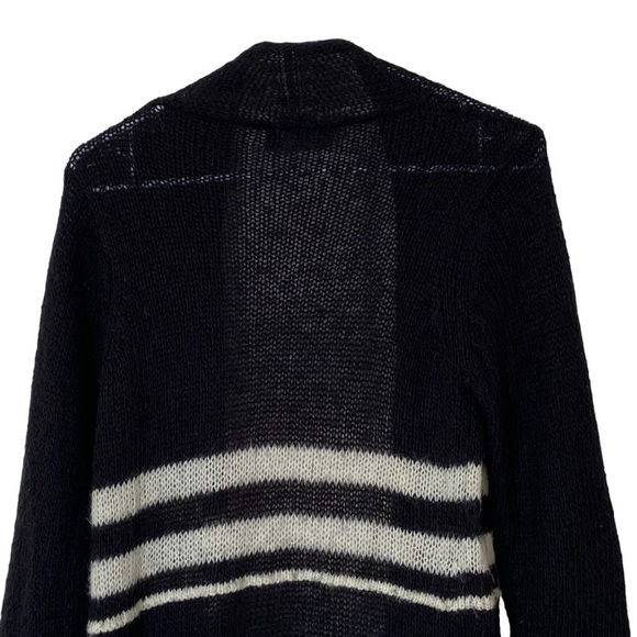 Wooden Ships Open Front Striped Lightweight Cardigan, Size S/M - Picture 7 of 8